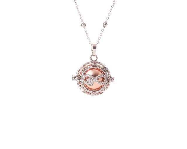Collana chiama angeli harmony ottone rodiato e oro rosè infinito