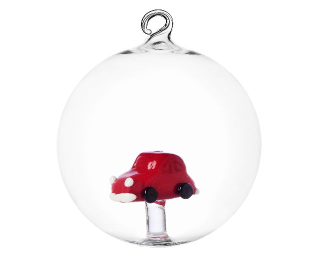 Idea regalo natale palla di natale macchina rossa sweet & candy