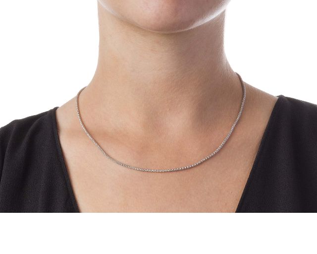 Catenina argento a maglia tubolare