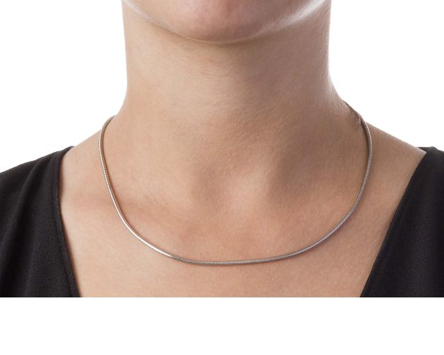 Catenina argento a coda di topo