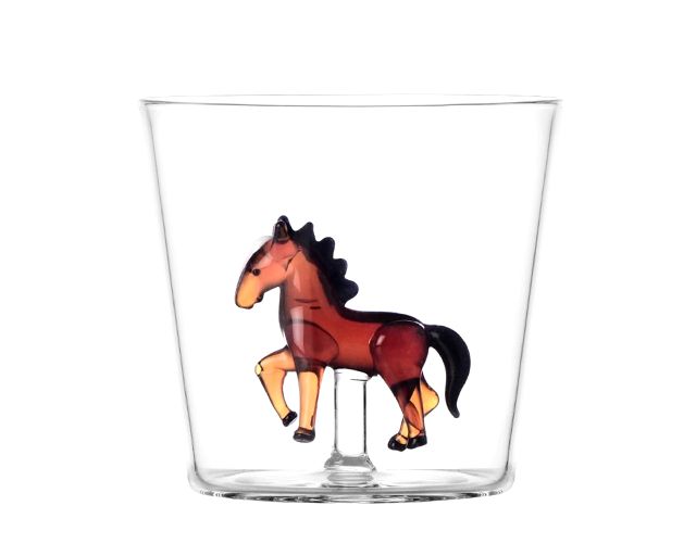 Bicchiere tumbler animal farm cavallo