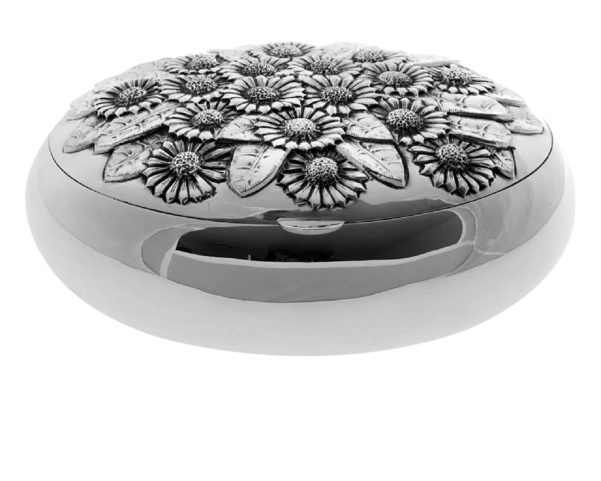 Jewellery Box Silver With Daisies Decoration Selezione Zanolli