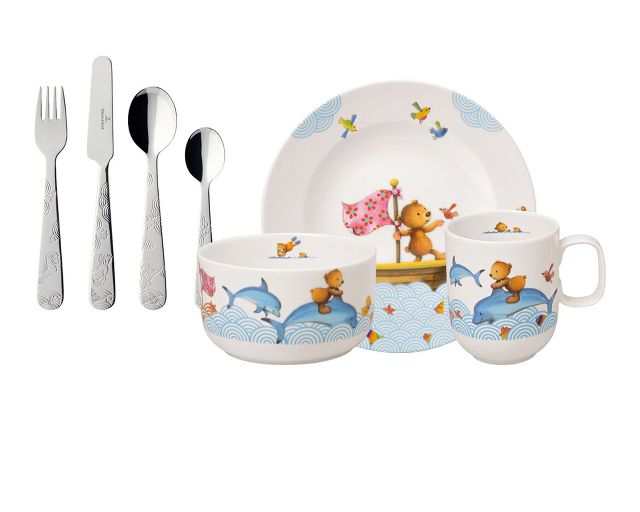 Baby set happy as a bear porcelain 7 pieces