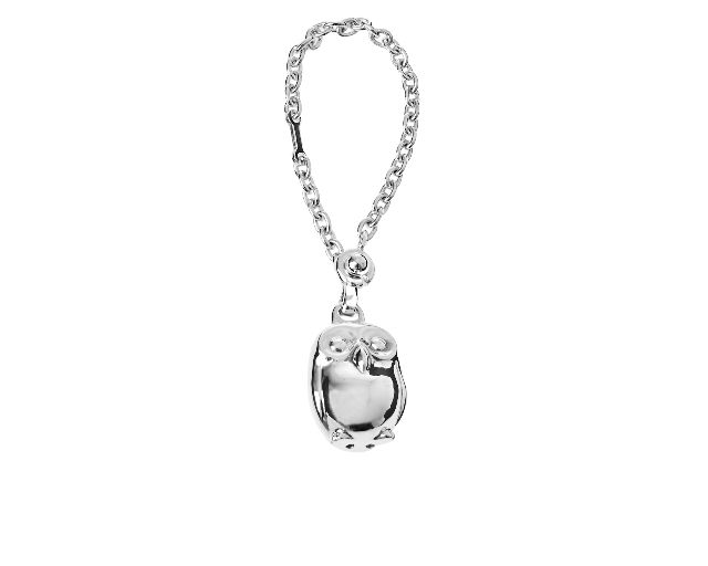 Keyring owl silver