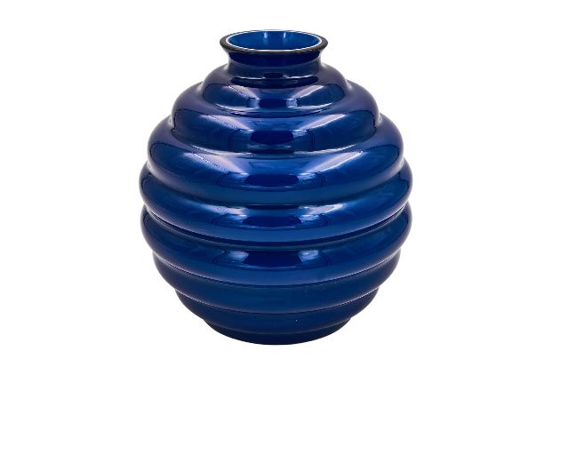 Vase decò murano glass sea blue