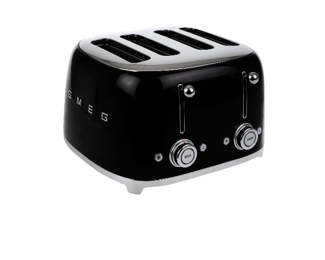 Toaster 4 Slices Black Smeg 153226 891tsf03bleu