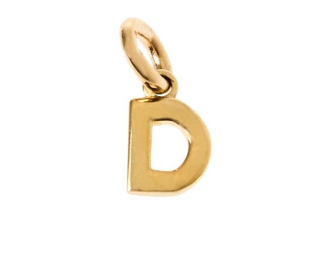 Pendant d letter gold 750‰