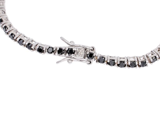 Bracciale Tennis Argento 4 Griffe Con Zirconi Neri Selezione Zanolli 157726 611br00431