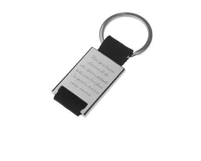 Portachiavi Con Tessuto Nero Selezione Zanolli