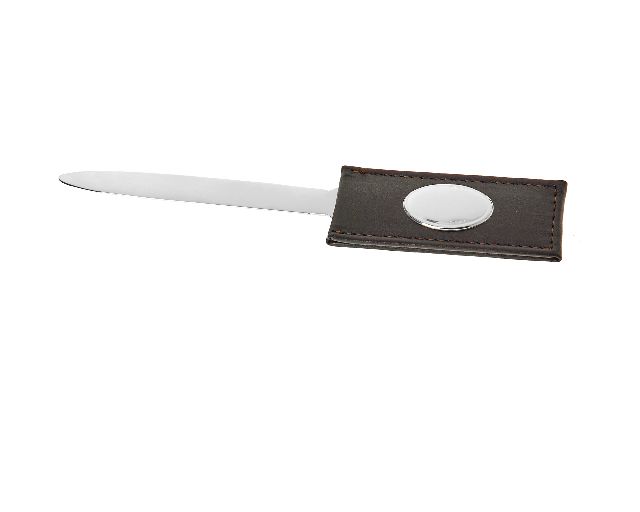 Office Set Bilaminated Silver 5 Pieces Dark Brown Selezione Zanolli