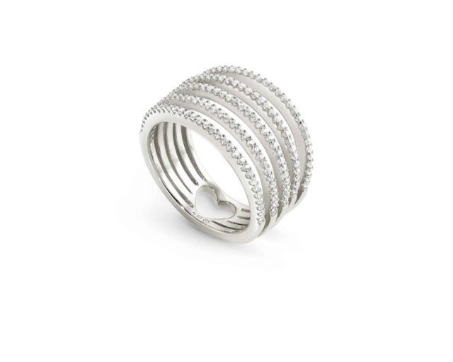Ring lovelight silver with white cubic zirconia