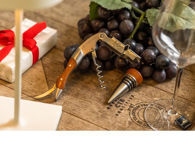 Levatappi amico del sommelier acciaio con tappo in legno