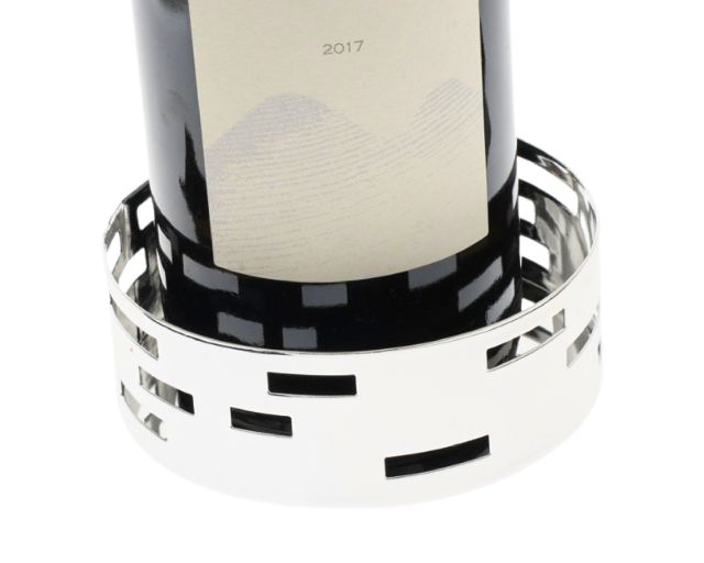 Pattern Bottle Coaster Trilaminated Silver Selezione Zanolli 190500 624w5044