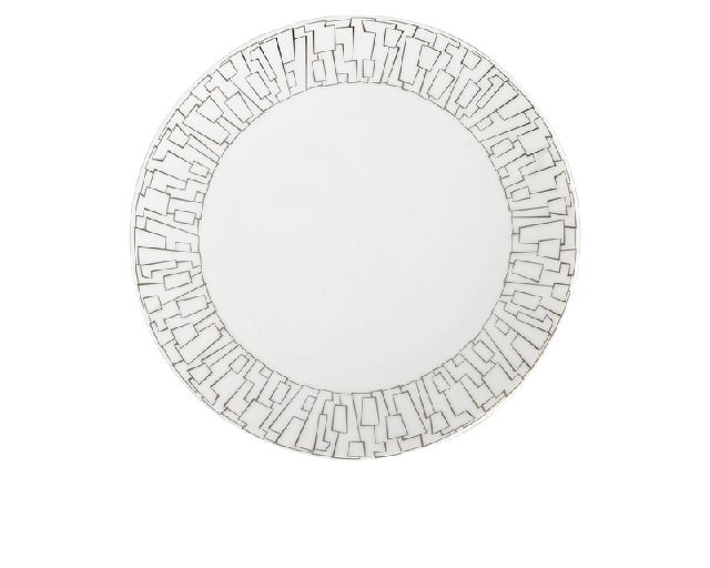 Dessert plate tac gropius skin platin porcelain