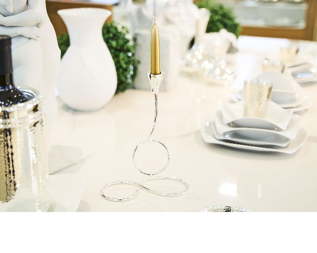 Candeliere A Filo Silver Plated Ad Una Fiamma Selezione Zanolli 169484 519s12890