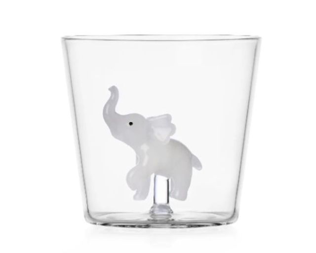 Tumbler glass savannah white elephant