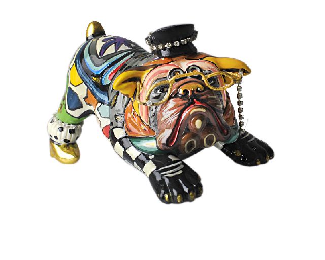 Dog little ewald hand painted