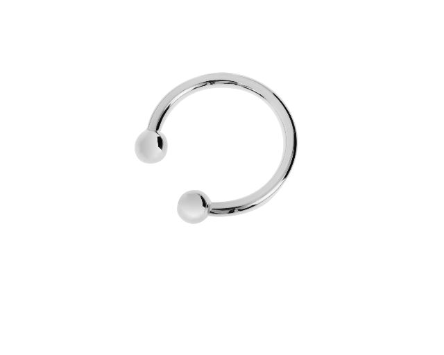 Portachiavi argento anello con palline
