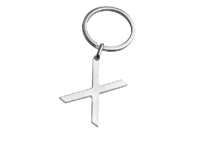 Keychain silver x letter