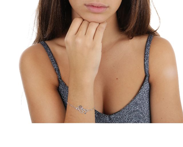 Bracciale Argento Con Lettera P Selezione Zanolli 127335 853br6ap