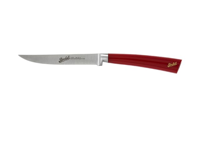 Steak knife elegance steel with red handle