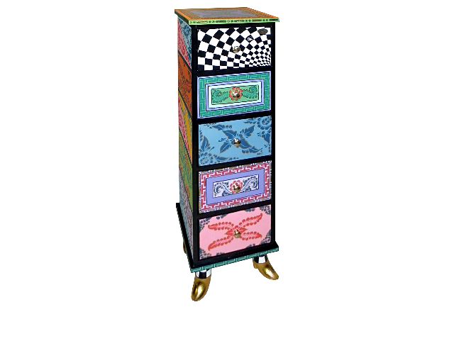 Cassettiera drag cabinet m dipinta a mano