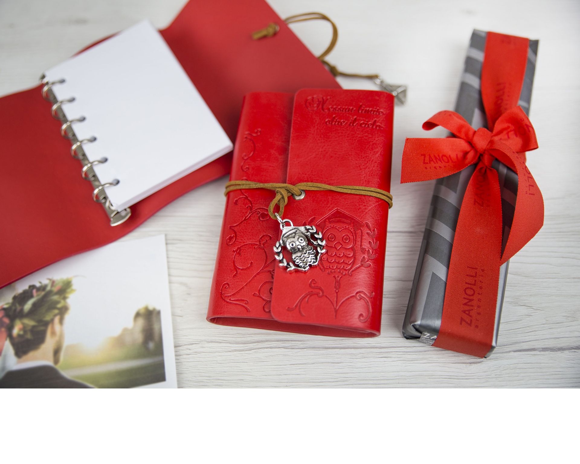 Block Notes With Owl Pendant And Box Selezione Zanolli 153464 912mz19135