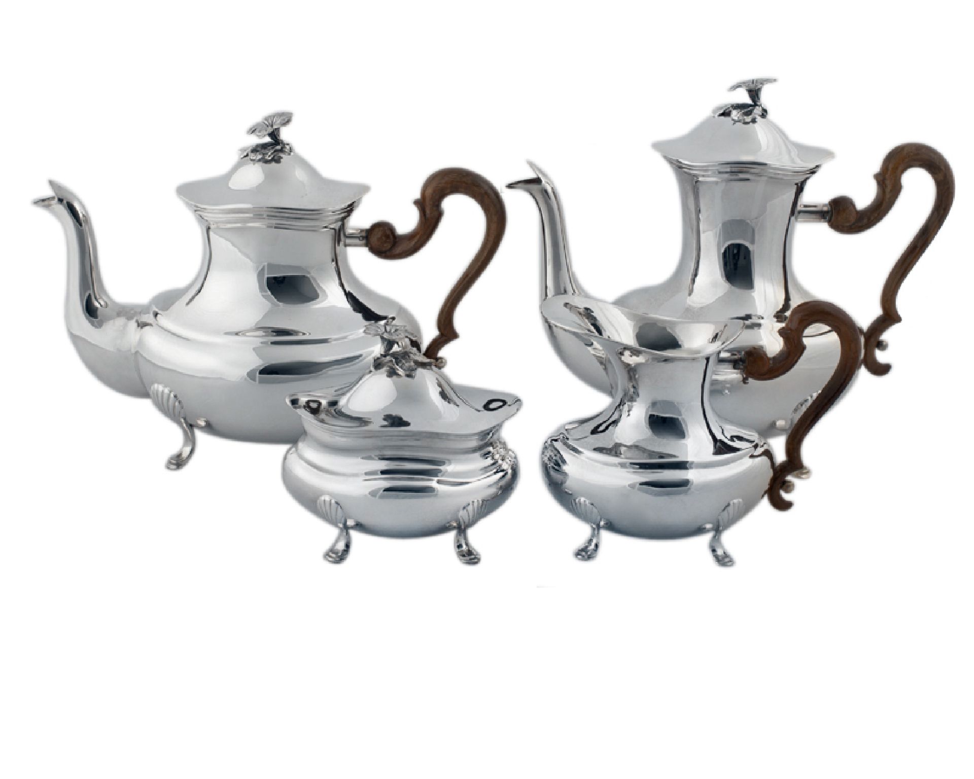 Coffee Set Silver Barocco Piemontese Selezione Zanolli