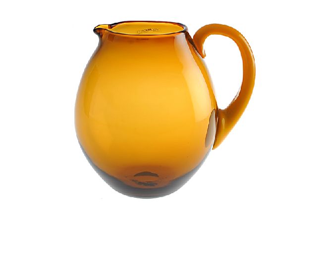Jug dandy murano glass yellow brown