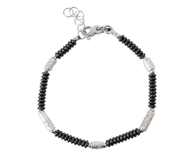 Bracciale uomo soul man argento e ematite