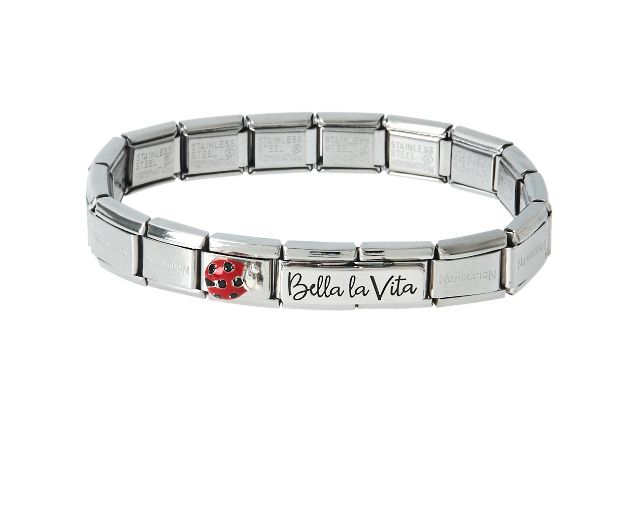 Bracelet composable steel bella la vita e ladybug