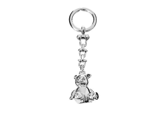 Keyring teddy bear silver