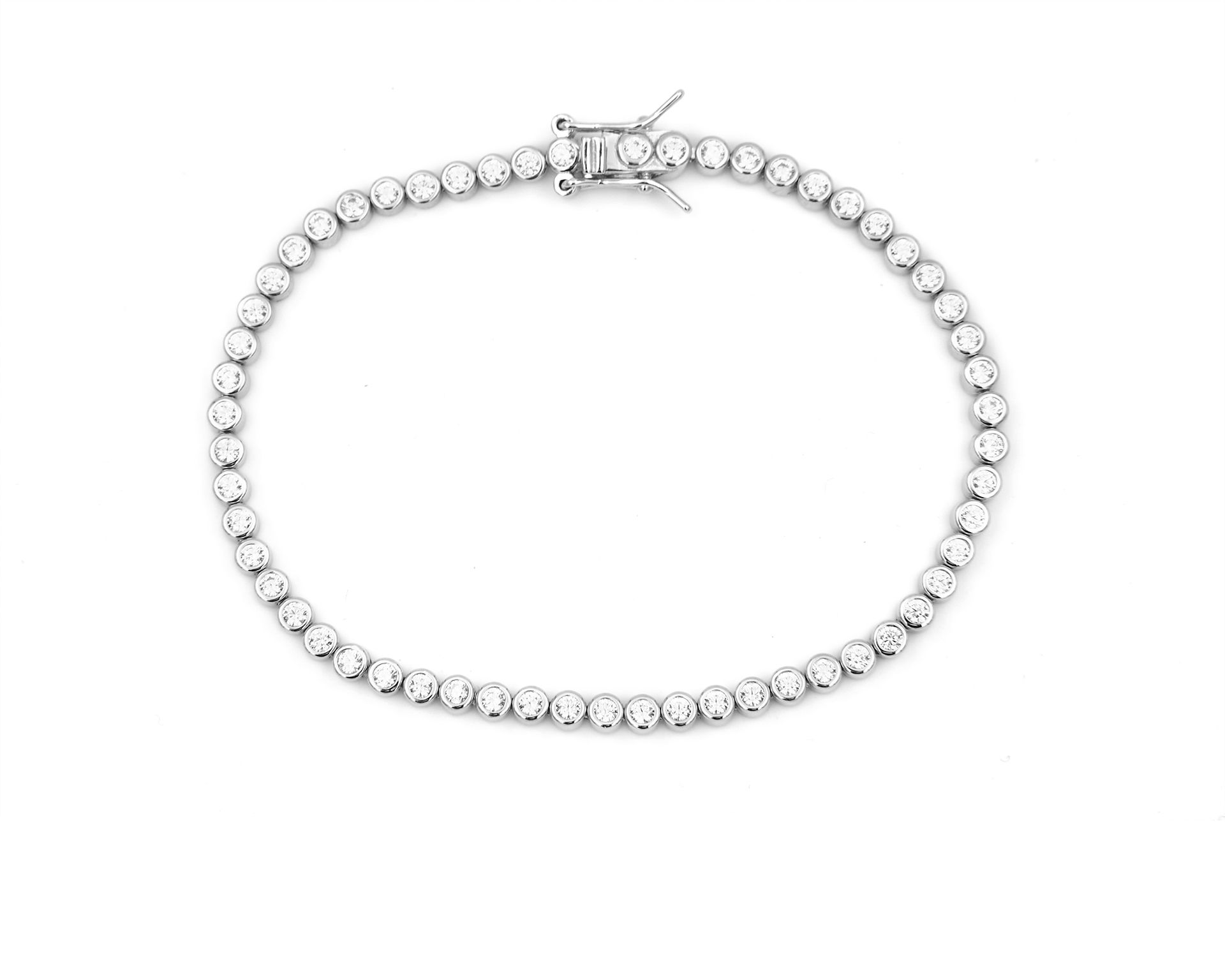 Tennis Bracelet Silver With White Zircons Selezione Zanolli 174927 611cip19p