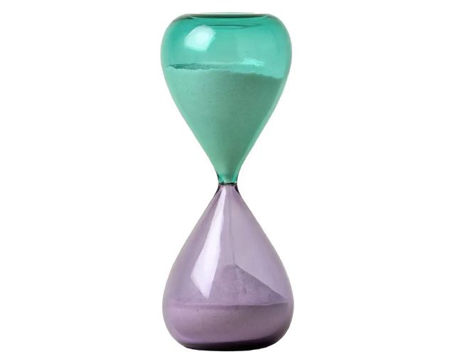 Clessidra murano glass lilac mint