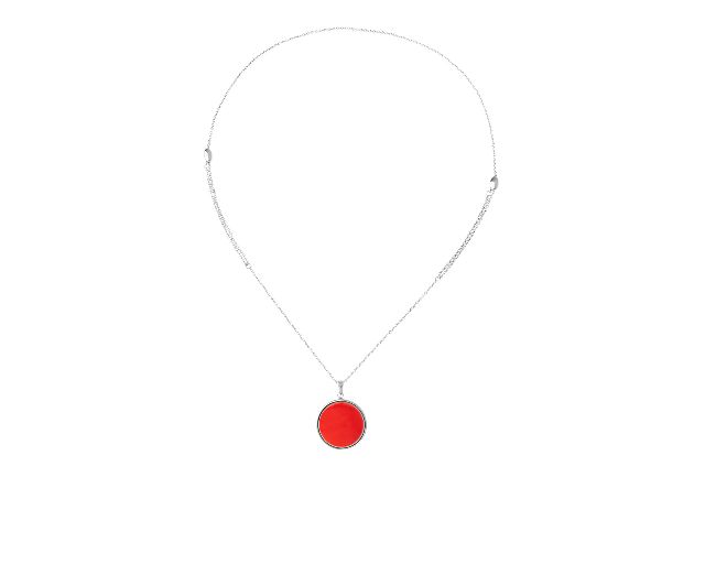 Collana Argento Con Ciondolo In Pasta Di Corallo Selezione Zanolli 176997 834cf2182rhr