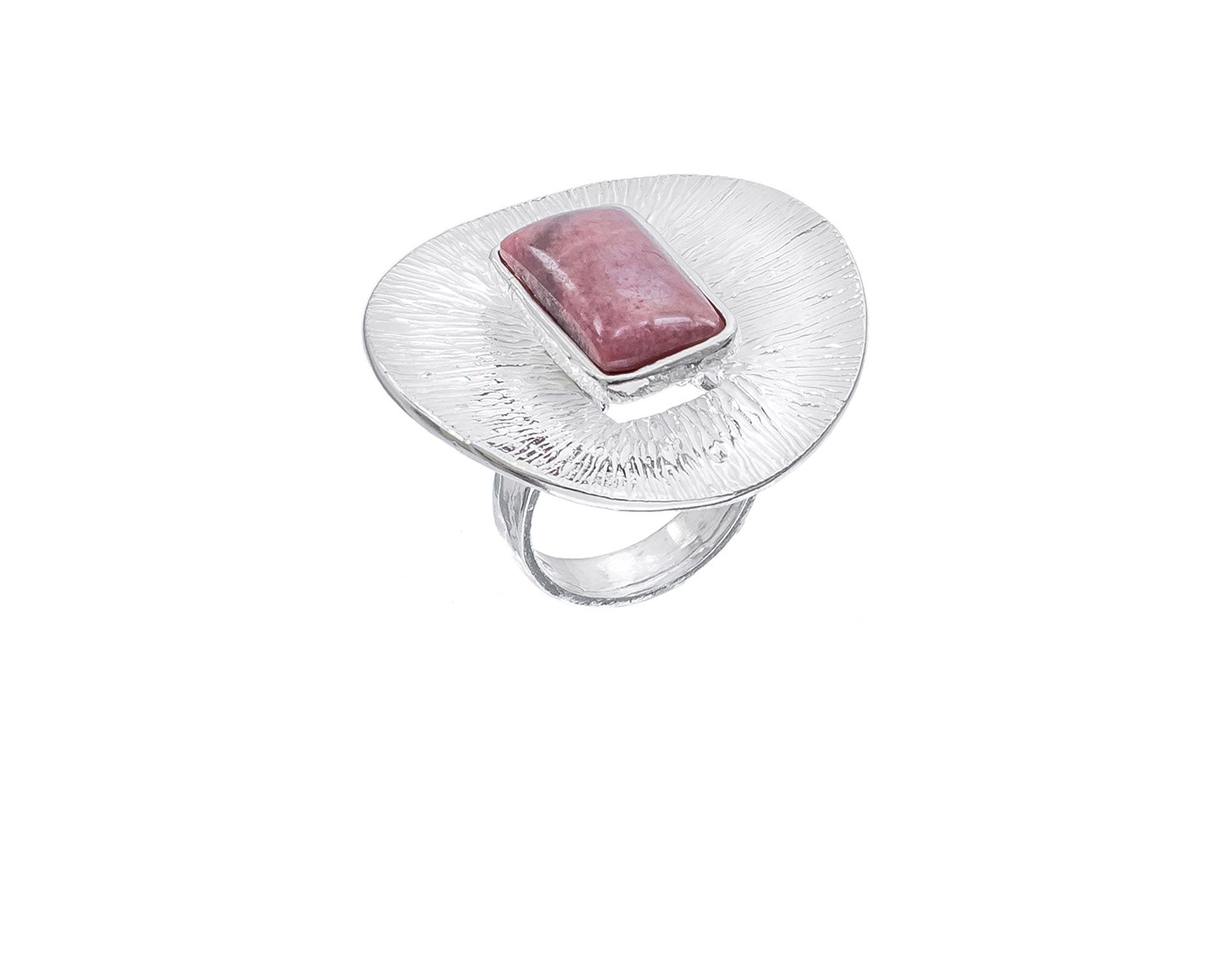 Anello Space Argento Tondo Zigrinato E Zircone Garnet Selezione Zanolli 159073 922mpat106216