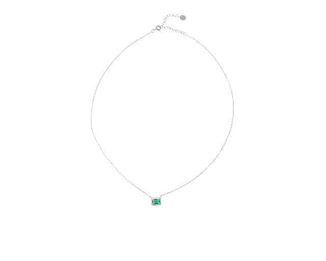 Collana Luce Argento Con Cubic Zirconia E Zircone Smeraldo Sovrani 174372 814j7151
