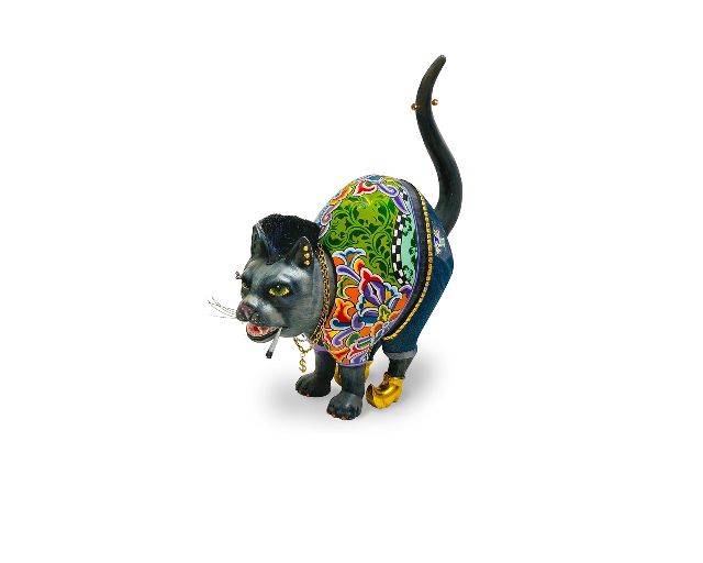 Gatto dj bandit l dipinto a mano