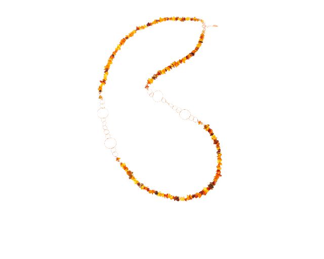 Necklace Silver Rose And Amber Selezione Zanolli 173116 726cl1192