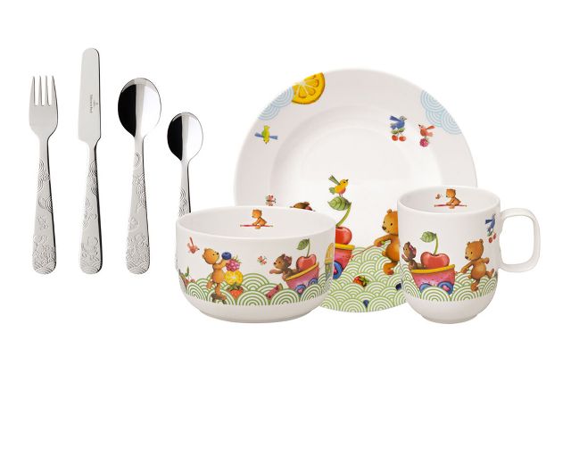 Set pappa hungry as a bear porcellana composto da 7 pezzi