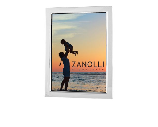 Cornice argento a fascia lucida