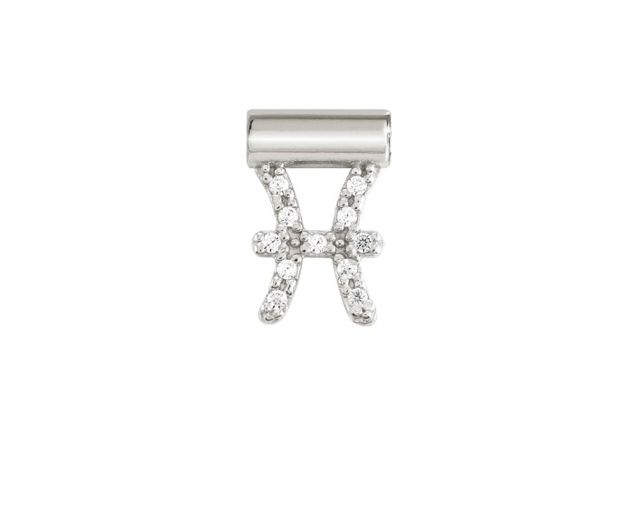 Pendant seimia silver pisces with zircons