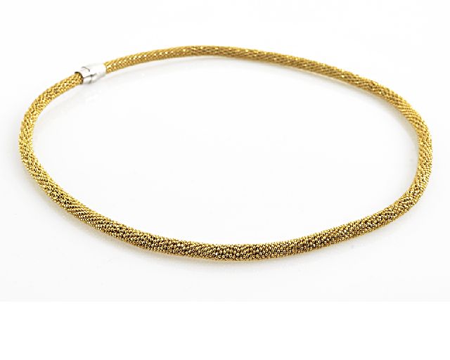 Necklace silver gold with magnet closure