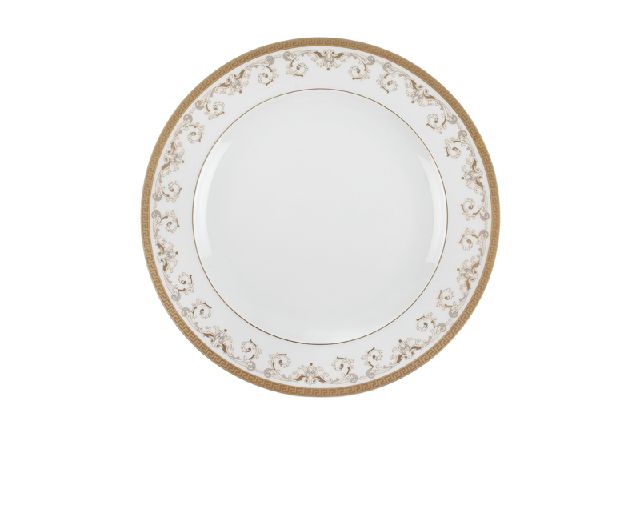 Dinner plate medusa gala gold porcelain