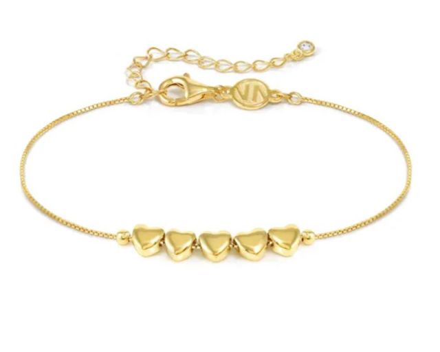 Bracelet armonica silver hearts