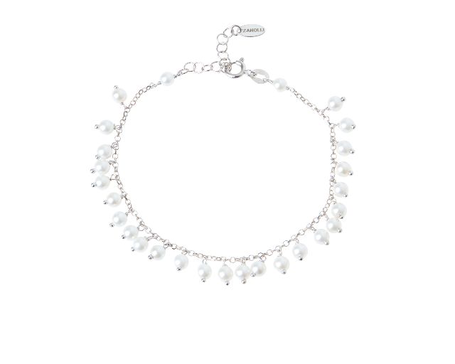 Bracciale argento con perle shell