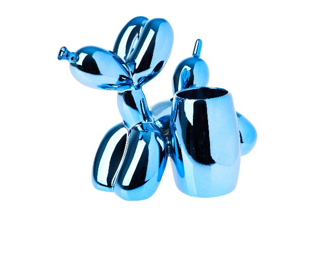 Pen holder balloon dog medium blue