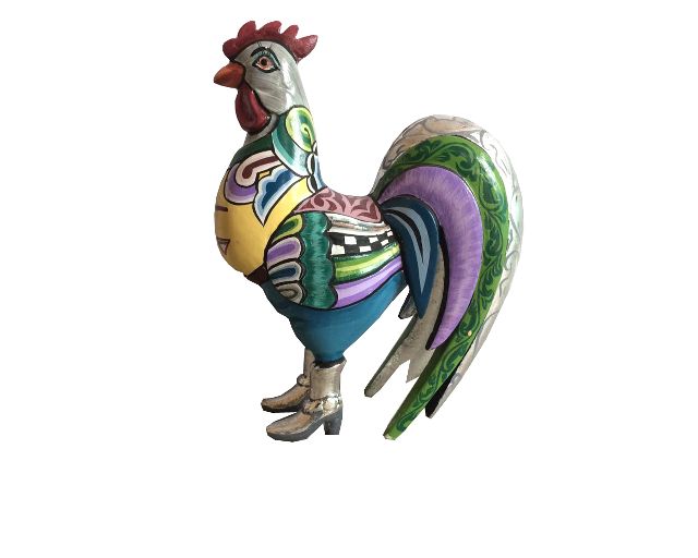 Rooster hand painted