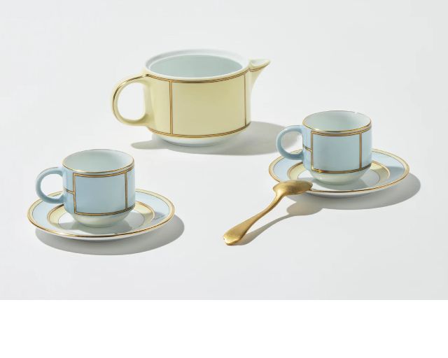 Coffee Cup Set Diva Porcelain Blue With Saucer Richard Ginori 183608 F00800w4301gend03