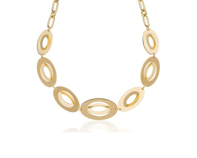 Collana dinamica in bronzo dorato